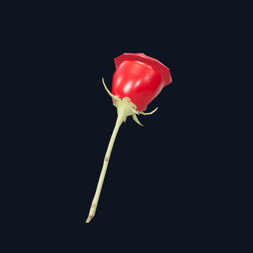 Red Rose Botanical model pack